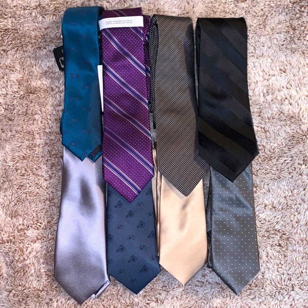 8 Tie Bundle Saks Fifth Avenue,Express,Banana Republic,HAGGAR,Van Heusen,George